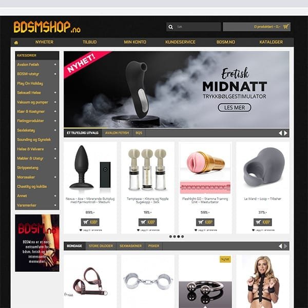 bdsmshop.no  erotisk nettbutikk