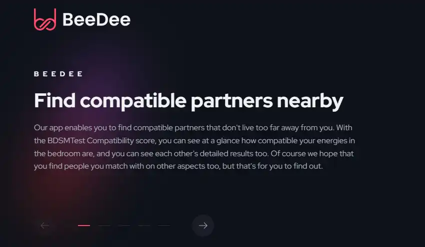 BeeDee hjemmeside screenshot