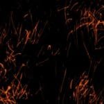 Orange gnister som fyker